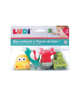 LUDI maudymosi žaislų komplektas Ratai, 4 vnt.
