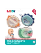 LUDI kūdikio barškučių rinkinys trio