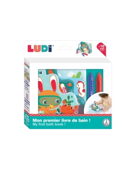 LUDI maudymosi spalvinimo knygelė su kreidelėmis