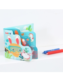 LUDI maudymosi spalvinimo knygelė su kreidelėmis