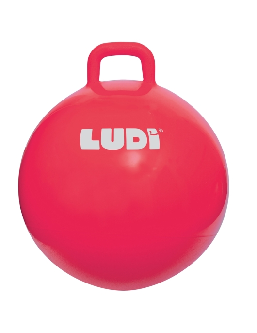 LUDI šokinėjimo kamuolys, raudonas 55 cm LUDI šokinėjimo kamuolys, raudonas 55 cm