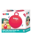 LUDI šokinėjimo kamuolys, raudonas 55 cm LUDI šokinėjimo kamuolys, raudonas 55 cm