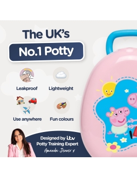 Mokomasis nešiojamas naktipuodis Peppa Pig, švelniai rausva
