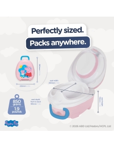 Mokomasis nešiojamas naktipuodis Peppa Pig, švelniai rausva