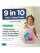 Mokomasis nešiojamas naktipuodis Peppa Pig, švelniai rausva Mokomasis nešiojamas naktipuodis Peppa Pig, švelniai rausva