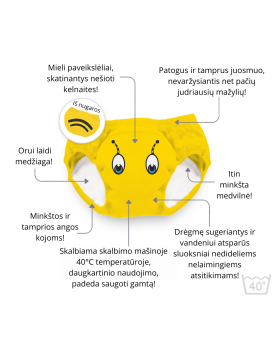 Mokomosios kelnaitės-atprastukės, Rožinis drakonas, 2-3 metai