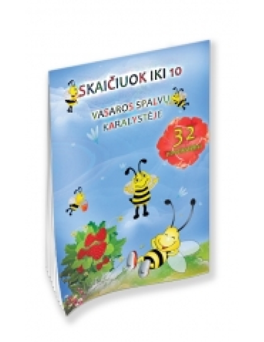 Knygelė SKAIČIUOK IKI 10 Vasaros spalvų karalystėje