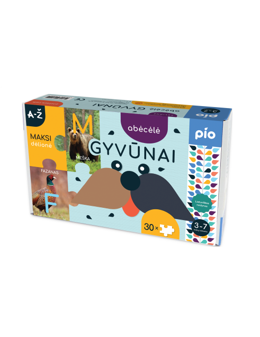 Lavinanti dėlionė ABĖCĖLĖ gyvūnai, 3+ Lavinanti dėlionė ABĖCĖLĖ gyvūnai, 3+