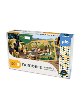 Lavinanti dėlionė NUMBERS - ANIMALS, 3-6 metų vaikams