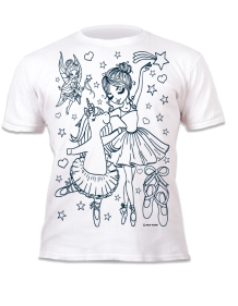 Splat Planet marškinėliai su flomasteriais Vienaragis Balerina