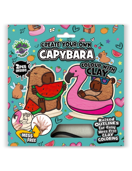 Splat Planet kūrybinis modelino rinkinys su medinėmis Kapibaromis