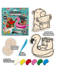 Splat Planet kūrybinis modelino rinkinys su medinėmis Kapibaromis