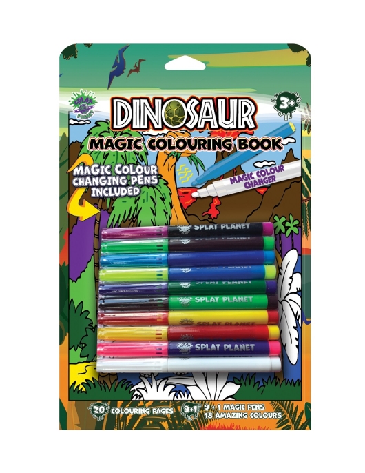 Splat Planet magiška spalvinimo knygelė DINOZAURAI