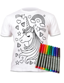 Splat Planet marškinėliai su flomasteriais Vienaragis Žvaigždė