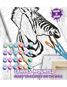 Splat Planet tapyba pagal skaičius, ZEBRAS 30x40 cm