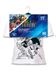 Splat Planet marškinėliai su flomasteriais Justice League