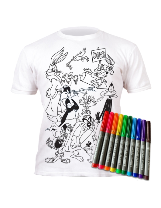 Splat Planet marškinėliai su flomasteriais Looney Tunes Splat Planet marškinėliai su flomasteriais Looney Tunes