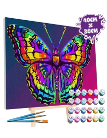 Splat Planet tapyba pagal skaičius, DRUGELIS 30x40 cm