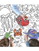 Splat Planet spalvinimo staltiesė, Jūra Splat Planet spalvinimo staltiesė, Jūra