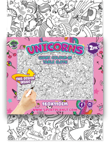 Splat Planet spalvinimo staltiesės, Vienaragis 2 vnt.