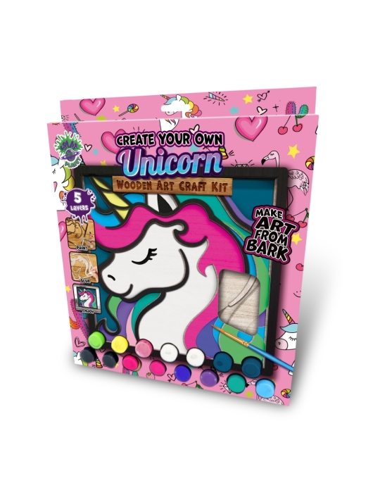 Splat Planet medinis 3D spalvinimo paveikslas, Vienaragis