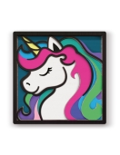 Splat Planet medinis 3D spalvinimo paveikslas, Vienaragis