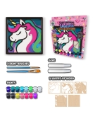 Splat Planet medinis 3D spalvinimo paveikslas, Vienaragis