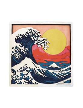 Splat Planet medinis 3D spalvinimo paveikslas, Didžioji banga