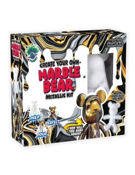 Splat Planet kūrybinis rinkinys Marble Bear, metalika