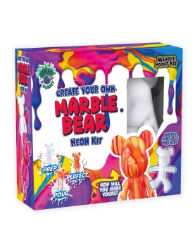 Splat Planet kūrybinis rinkinys Marble Bear, neonas