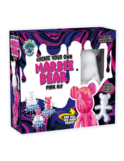 Splat Planet kūrybinis rinkinys Marble Bear, rožinis Splat Planet kūrybinis rinkinys Marble Bear, rožinis
