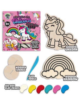 Splat Planet kūrybinis modelino rinkinys su mediniais Vienaragiais