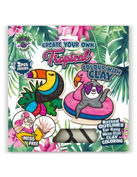 Splat Planet kūrybinis modelino rinkinys su mediniais Tropikų gyvūnais