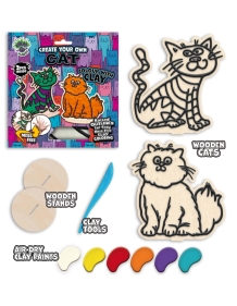 Splat Planet kūrybinis modelino rinkinys su medinėmis Katytėmis