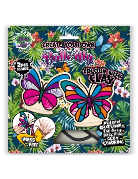 Splat Planet kūrybinis modelino rinkinys su mediniais Drugeliais