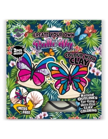 Splat Planet kūrybinis modelino rinkinys su mediniais Drugeliais