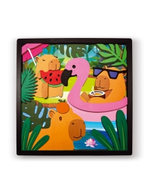 Splat Planet medinis 3D spalvinimo paveikslas, Kapibara