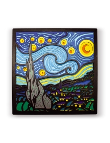 Splat Planet medinis 3D spalvinimo paveikslas, Žvaigždėta naktis