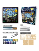 Splat Planet medinis 3D spalvinimo paveikslas, Žvaigždėta naktis