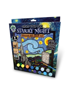 Splat Planet medinis 3D spalvinimo paveikslas, Žvaigždėta naktis