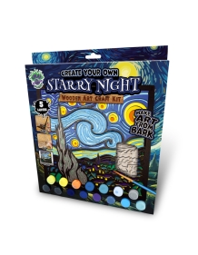 Splat Planet medinis 3D spalvinimo paveikslas, Žvaigždėta naktis