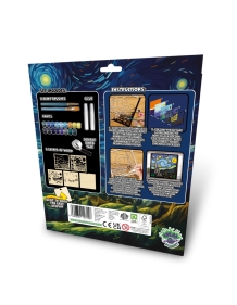 Splat Planet medinis 3D spalvinimo paveikslas, Žvaigždėta naktis