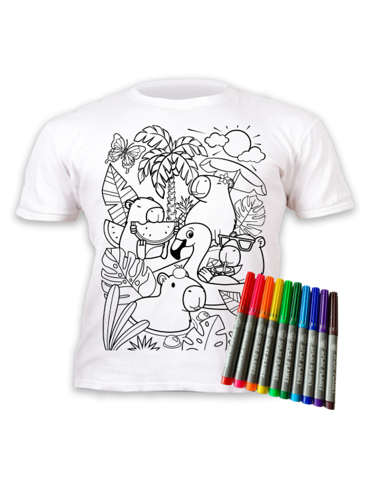 Splat Planet marškinėliai su flomasteriais Kapibara