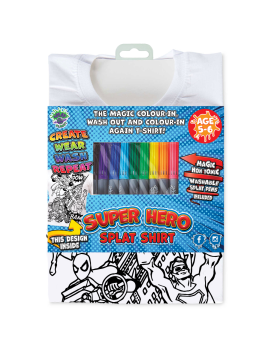 Splat Planet marškinėliai su flomasteriais Super herojai