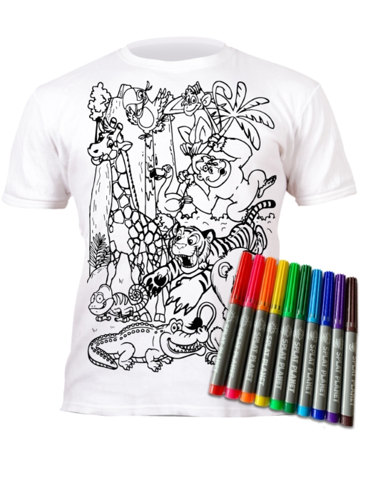 Splat Planet marškinėliai su flomasteriais, Zoologijos sodas