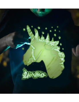 Splat Planet šviečiantys tamsoje marškinėliai, Vienaragis