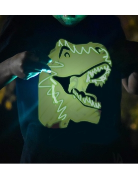 Splat Planet šviečiantys tamsoje marškinėliai, Dinozauras