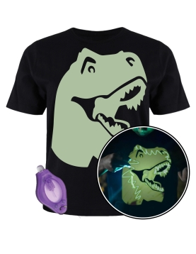 Splat Planet šviečiantys tamsoje marškinėliai, Dinozauras