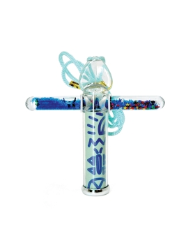 Svoora kaleidoskopas su tūbele, Mėlyni raštai, 10 cm