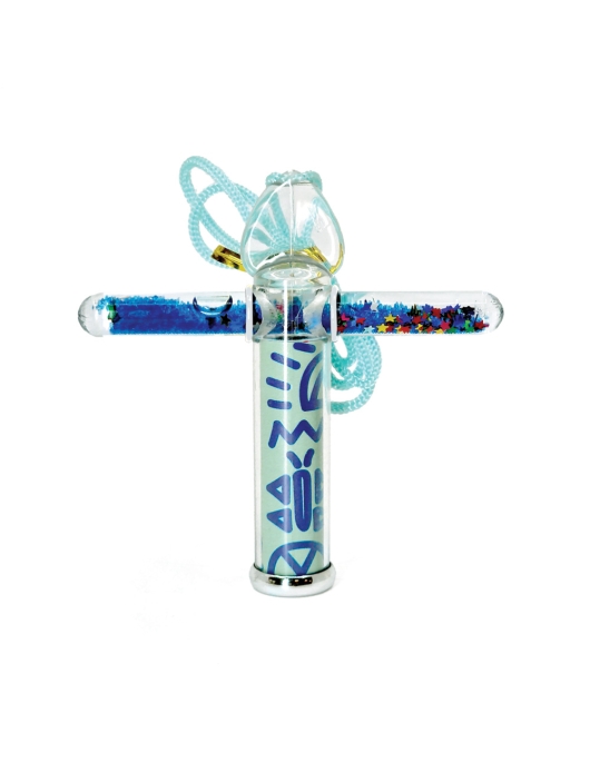 Svoora kaleidoskopas su tūbele, Mėlyni raštai, 10 cm